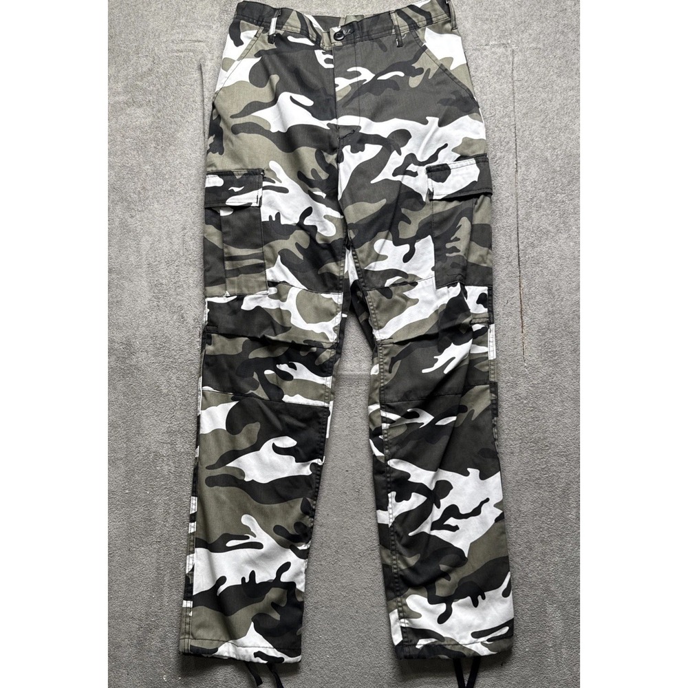 Rothco BDU Urban Camo Pants Small Black Gray White Tactical Cargo‎ Trousers - Picture 2 of 10
